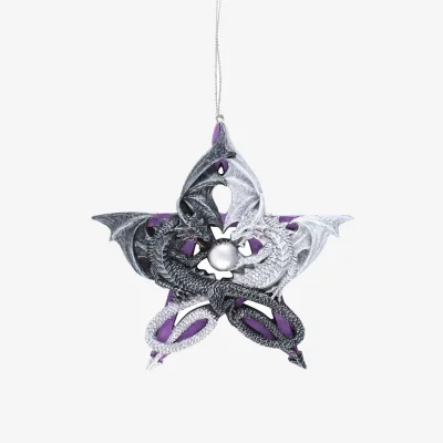 The Range Entwined Dragons Pentagram Hanging Ornament - Multicolor