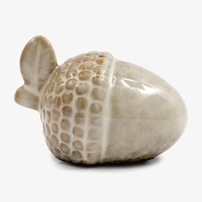 The Range Autumn Charm 7.5Cm Ceramic Acorn Ornament - Brown