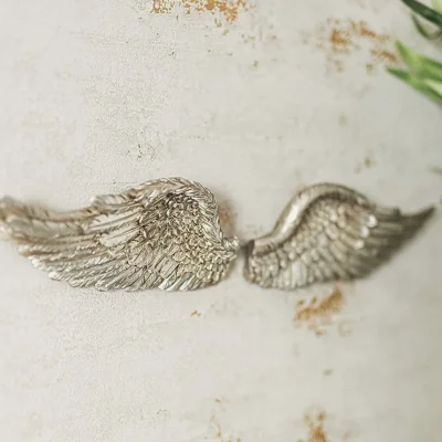 The Range Set of 2 Silver Angel Wings - Silver