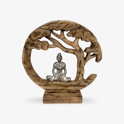 The Range Zen Tree Sculpture - Natural & Silver