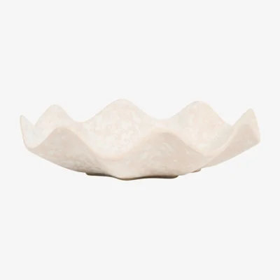 The Range Orla Wavy Ceramic Bowl - Cream