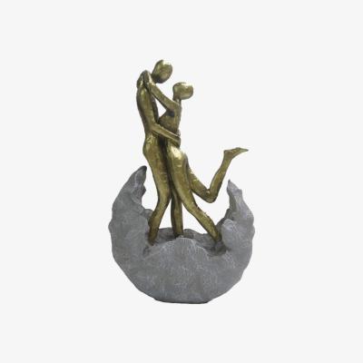 The Range Couple Embracing in Open Rock Ornament