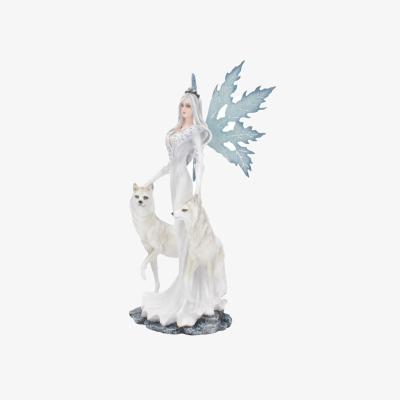 The Range Aura Figurine Winter Fairy Wolf Ornament - 24cm