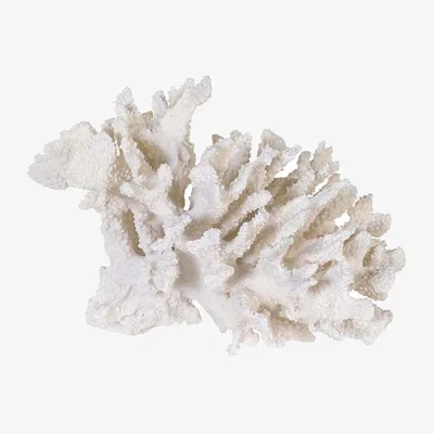 Rockett St George Faux Pure White Coral Ornament