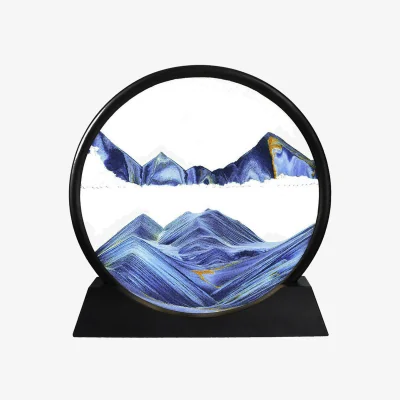 The Range 7-Inch 3D Moving Sand Art with Rotating Frame - Blue