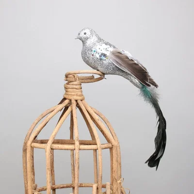 The Range Paradise Decorative Bird with Clip - Silver