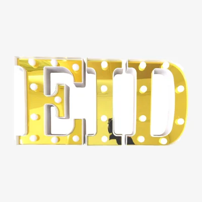 The Range Eid LED Letter Lights - Gold
