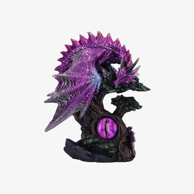 The Range Draconic Seer Purple Dragon Eye Figurine - 17cm