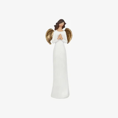 The Range Sian Guardian Angel Ornament With Metallic Wings - White