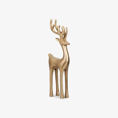 The Range Standing Reindeer Ornament Decoration - Gold