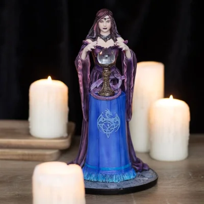 The Range Mystical Dragon Crystal Ball Figurine - Multicolor