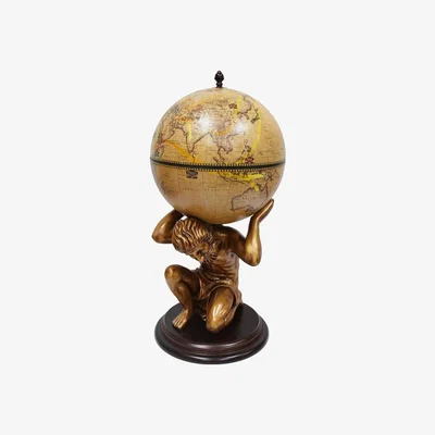The Range WestWood Vintage Globe Mini Bar Atlas Wine Drink Cabinet - Bronze
