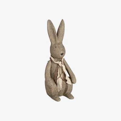 The Range Cozy Winter Bunny Rabbit Large Home Decor Accent - Brown