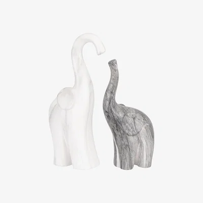 The Range Marble Effect Elephant Pair