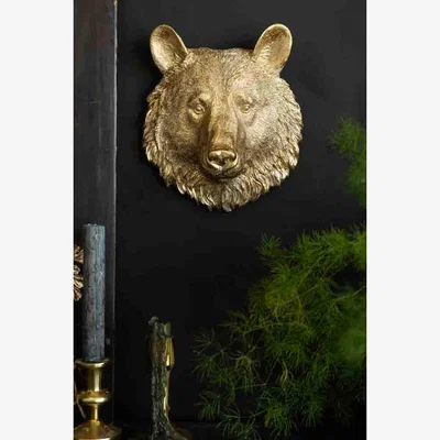 Rockett St George Gold Bear Wall Ornament