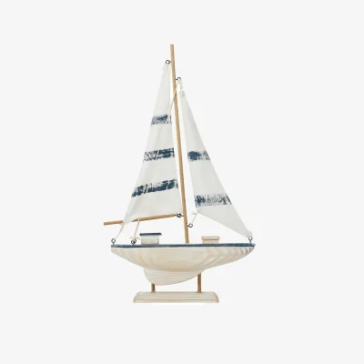 The Range Woodwash Sail Boat - White and Blue