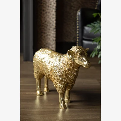 Rockett St George Gold Sheep Decorative Ornament
