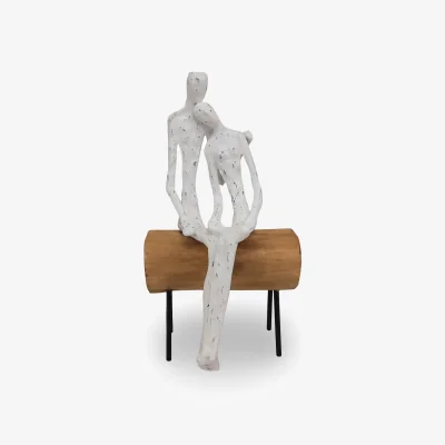 The Range Embrace Log Sculpture - White