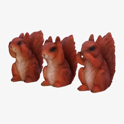The Range Three Wise Squirrel Figurines - 9cm