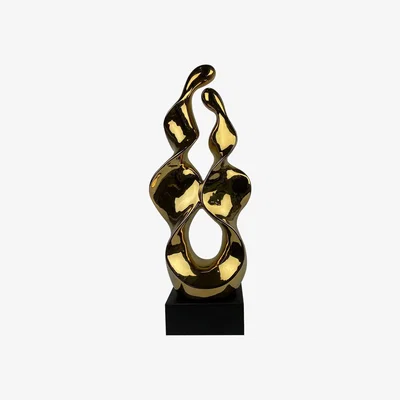 The Range Figurine Textured Ceramic Sculpture Home Decor - Black