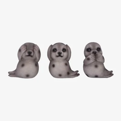 The Range Three Wise Seal Figurines - H7.5cm