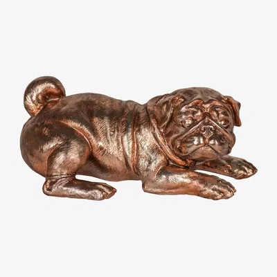 The Range Pug Figurine - Bronze