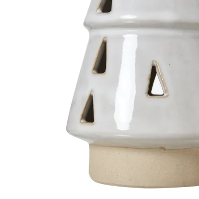 The Range Ceramic Cut-Out Tree With Led Lights - White