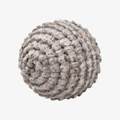The Range Garda Textured Decorative Large Sphere For Interiors - Antique White