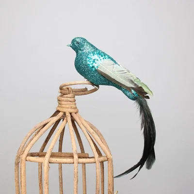 The Range Paradise Decorative Bird with Clip - Blue
