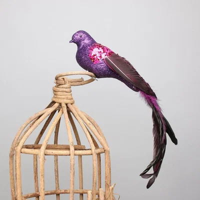 The Range Paradise Decorative Bird with Clip - Purple