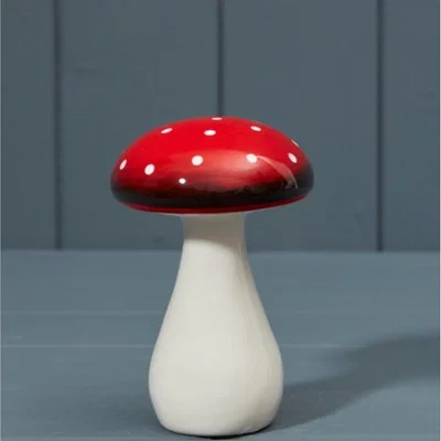 The Range Ceramic Mushroom Ornament  - Red