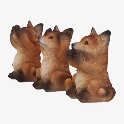 The Range Three Wise Foxes Figurines - 8.5cm
