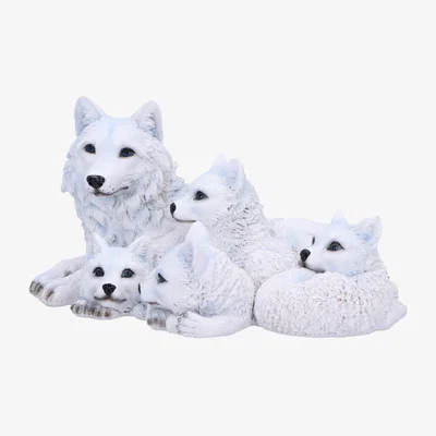 The Range Pups Protection Mother Wolf and Cubs Figurine - 20.5cm