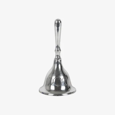 The Range Triple Moon Puja Bell For Cleansing Rituals And Altar Use - Silver