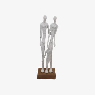 The Range Standing Family Trio Sculpture - White