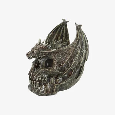 The Range Draco Dragon Skull Ornament - Green