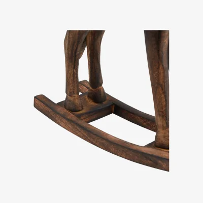 The Range Rustic Natural Rocking Horse For Vintage Decor - Brown