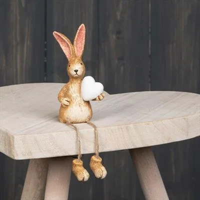 The Range Dangly Leg Shelf Sitting Rabbit Decoration - Brown