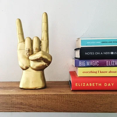 The Range Gold Rock Hand Ornament Jewellery Stand - Gold