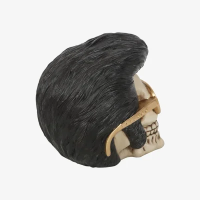 The Range Rockstar Skull Ornament With Sunglasses - Black