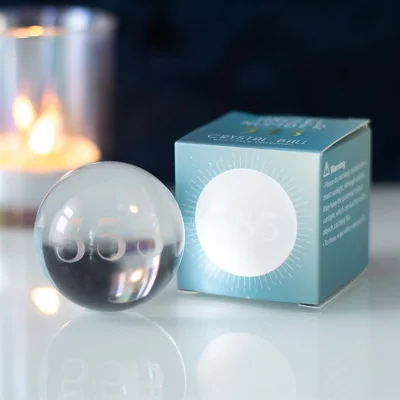 The Range Ethereal 555 Angel Number Crystal Ball For Divine Guidance - Grey
