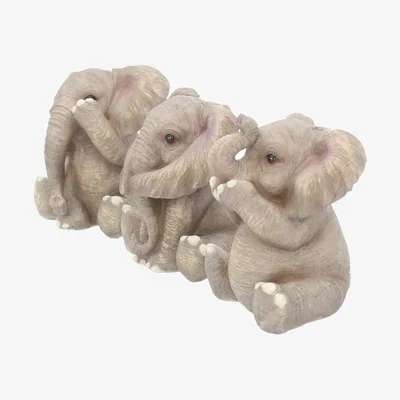 The Range Three Baby Elephant Figurines - 8cm