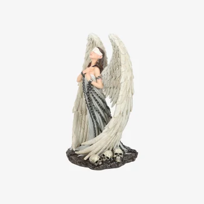 The Range Captive Angel Figurine With Gothic Skulls Base - Multicolor