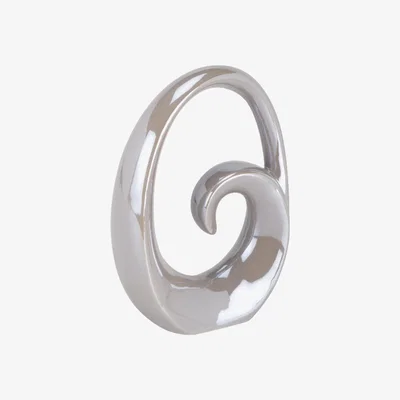 The Range Grey Lustre Sculpture - Grey
