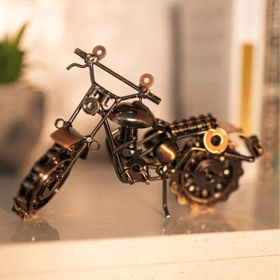 The Range Scrambler Motorbike Sculpture  - Copper