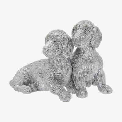 The Range Twin Dachshund Silver Glitter Sequin - Silver