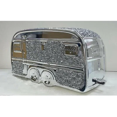 The Range Crushed Diamond Silver Crystal Square Gypsy Caravan - Silver