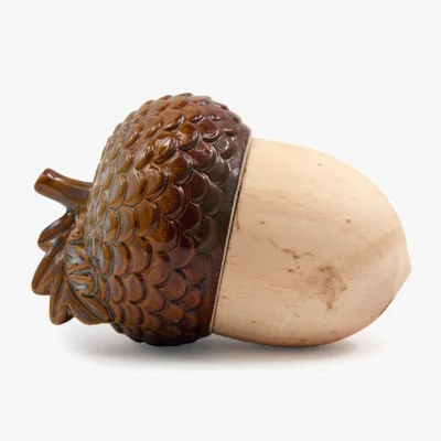 The Range Autumn Acorn Wooden Decoration 12.5Cm - Brown