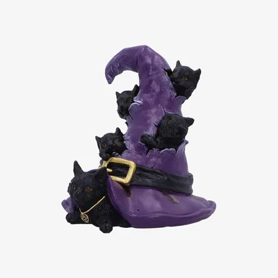 The Range Magical Mischief Witch Hat and Black Cats Figurine - 14cm