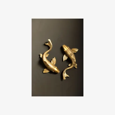 Rockett St George Set of 2 Gold Koi Fish Wall Art